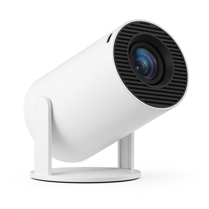 LED Проектор для дому портативний Смарт з WiFi, Bluetooth, Android 11, білий, 1280х720р RC-85