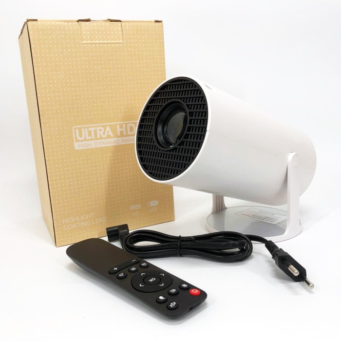 LED Проектор для дому портативний Смарт з WiFi, Bluetooth, Android 11, білий, 1280х720р RC-85