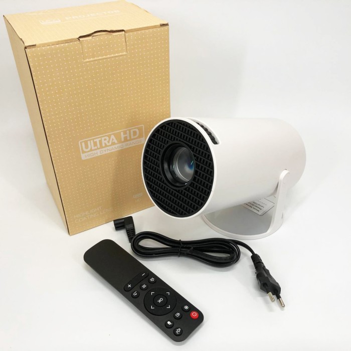 LED Проектор для дому портативний Смарт з WiFi, Bluetooth, Android 11, білий, 1280х720р RC-85