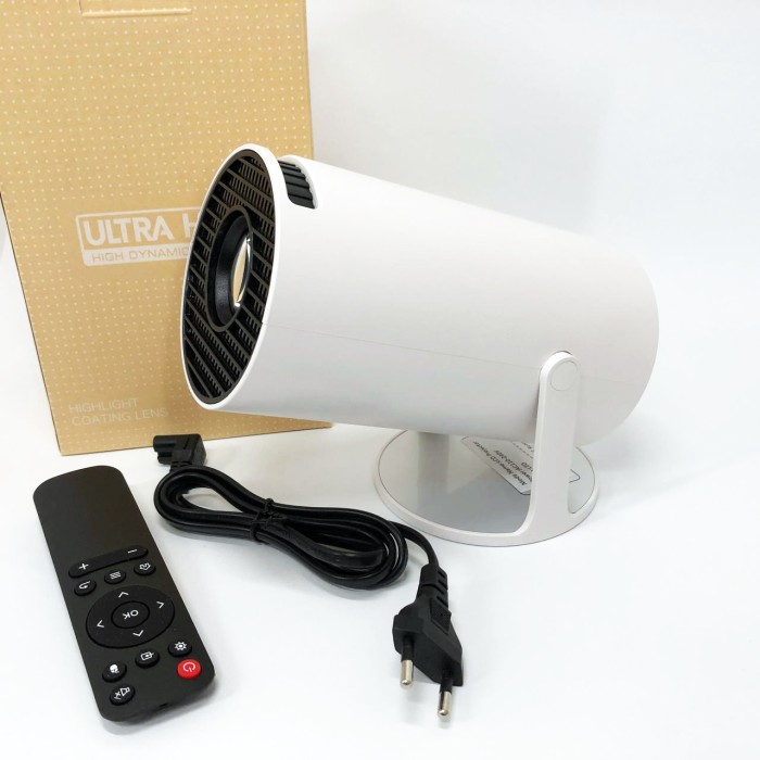 LED Проектор для дому портативний Смарт з WiFi, Bluetooth, Android 11, білий, 1280х720р RC-85