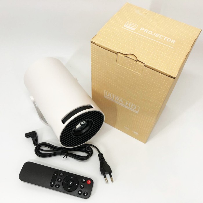 LED Проектор для дому портативний Смарт з WiFi, Bluetooth, Android 11, білий, 1280х720р RC-85