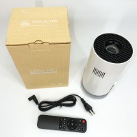 LED Проектор для дому портативний Смарт з WiFi, Bluetooth, Android 11, OL-109 білий, 1280х720р