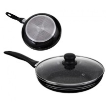 Сковорода глибока для дому UNIQUE, Сковорода з алюмінієвим корпусом, Алюмінієва каструля-сковорода GK-46