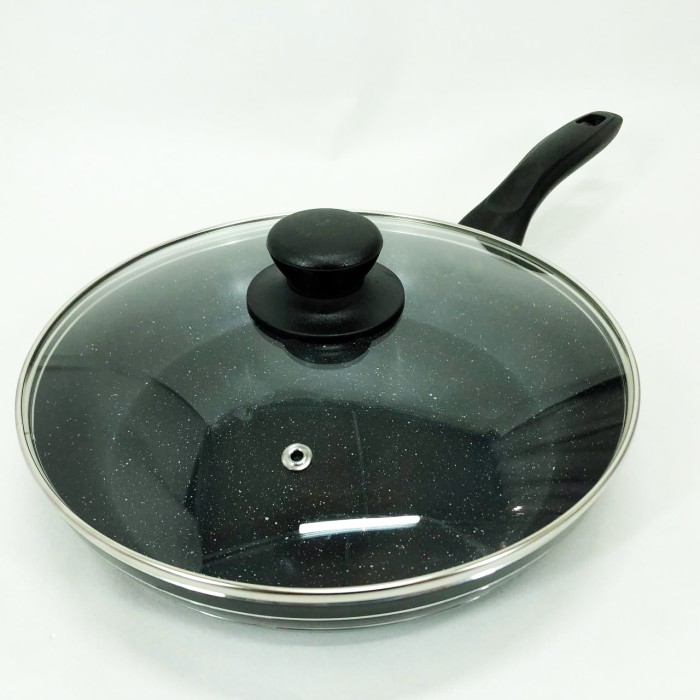 Сковорода глибока для дому UNIQUE, Сковорода з алюмінієвим корпусом, Алюмінієва каструля-сковорода GK-46