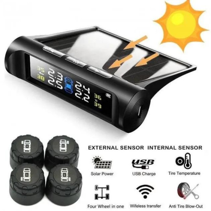Система контролю тиску у шинах TPMS+SOLAR зовнішні датчики ZV-33
