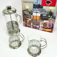 Френч-прес з ручкою UNIQUE UN-1155 0.6 л, Френч-прес для приготування чаю Простий JU-42