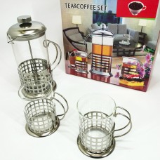 Френч-прес з ручкою UNIQUE UN-1155 0.6 л, Френч-прес для приготування чаю Простий JU-42