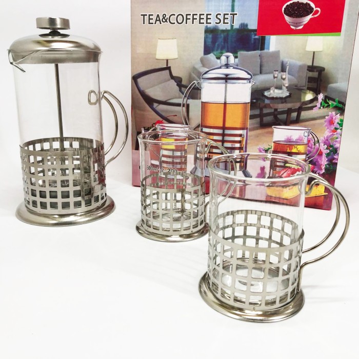 Френч-прес з ручкою UNIQUE UN-1155 0.6 л, Френч-прес для приготування чаю Простий JU-42