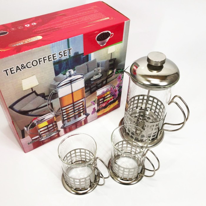 Френч-прес з ручкою UNIQUE UN-1155 0.6 л, Френч-прес для приготування чаю Простий JU-42