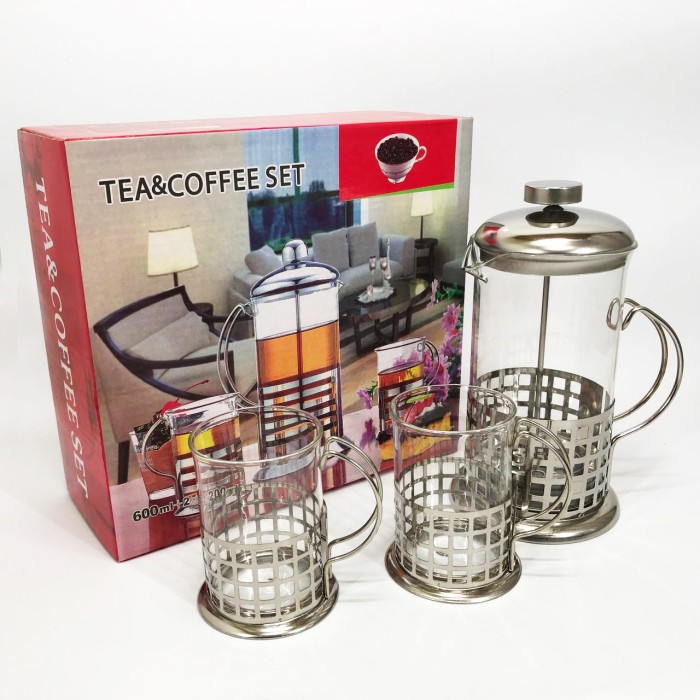 Френч-прес з ручкою UNIQUE UN-1155 0.6 л, Френч-прес для приготування чаю Простий JU-42