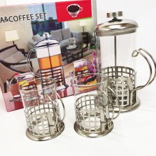 Скляні чайники для заварювання трав'яного чаю UNIQUE, Френч-прес для френч-прес з легким доглядом AY-81