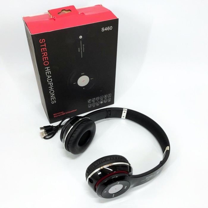 Бездротові навушники S460 Bluetooth black з MP3 плеєром чорний 18-20000 Гц, Бездротові блюз навушники