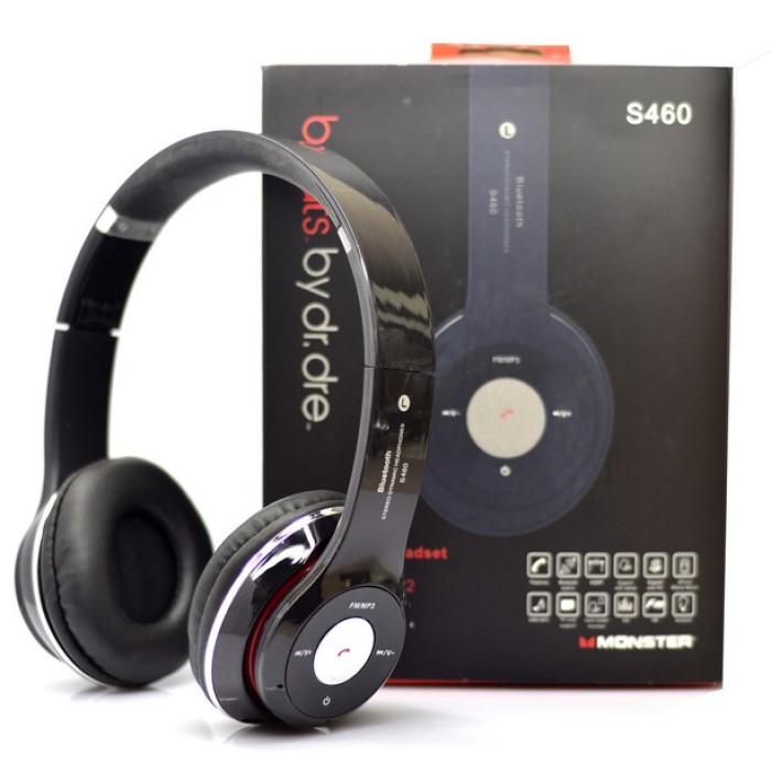 Бездротові навушники S460 Bluetooth black з MP3 плеєром чорний 18-20000 Гц, Бездротові блюз навушники