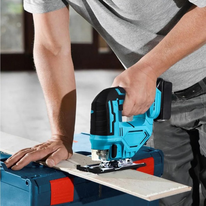 Акумуляторний безщітковий лобзик 24V з 2 АКБ у пластиковому кейсі з регулюванням швидкості та кута нахилу ZE-71