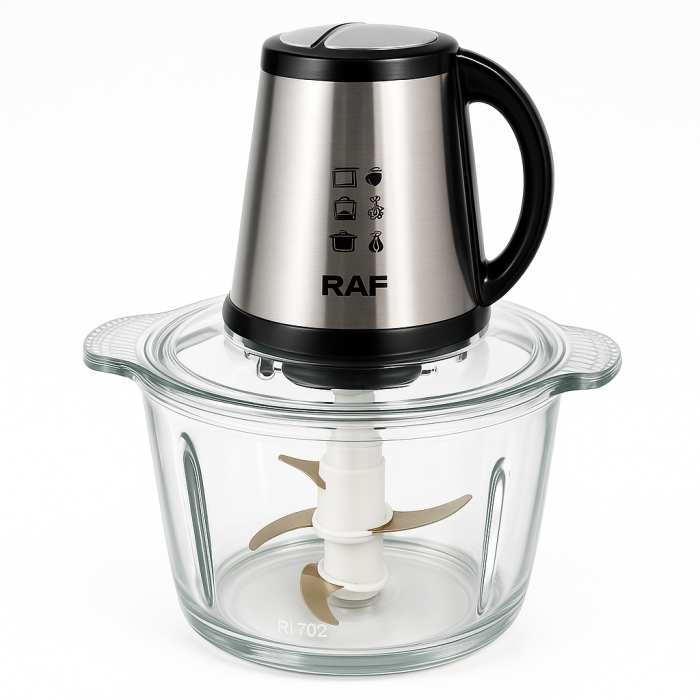 Побутовий подрібнювач продуктів для дому RAF R.7028 300 Вт 3 л, Блендер з гострим лезом CB-43