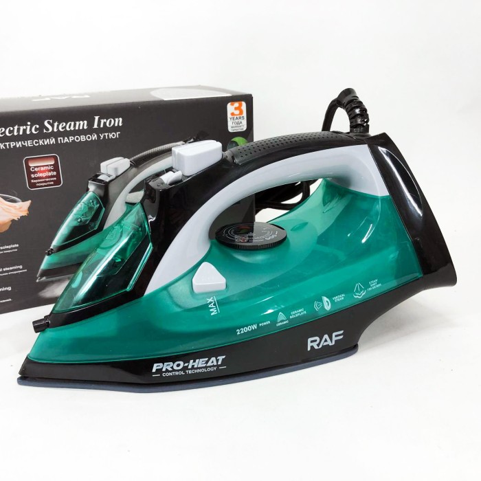 Хороші праски RAF R.1234G 2200 Вт, Портативна електрична праска, Парова праска для речей WA-64