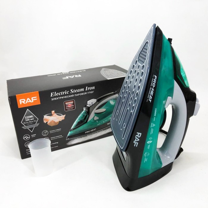 Хороші праски RAF R.1234G 2200 Вт, Портативна електрична праска, Парова праска для речей WA-64