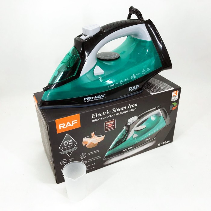 Хороші праски RAF R.1234G 2200 Вт, Портативна електрична праска, Парова праска для речей WA-64