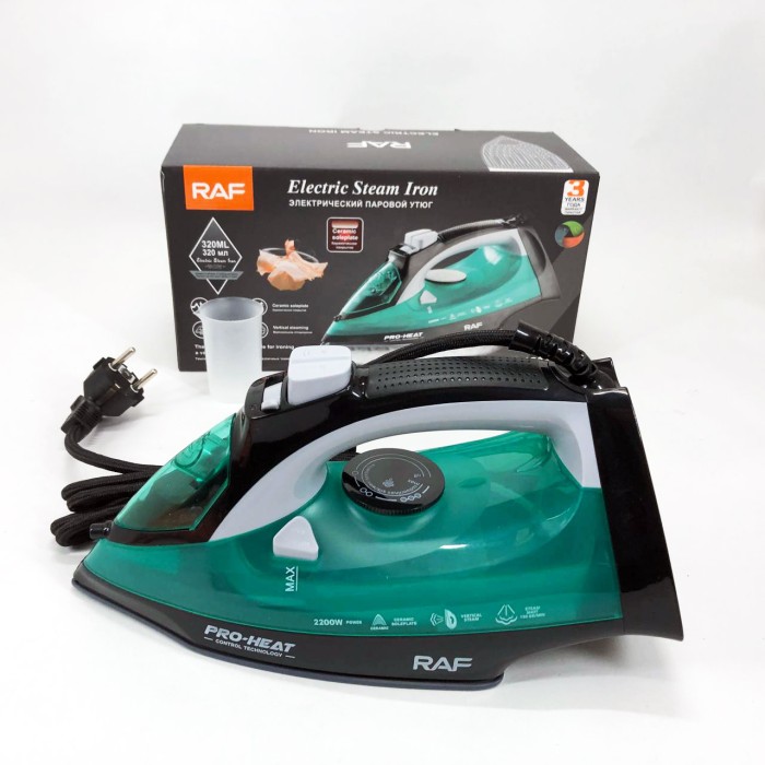 Хороші праски RAF R.1234G 2200 Вт, Портативна електрична праска, Парова праска для речей WA-64