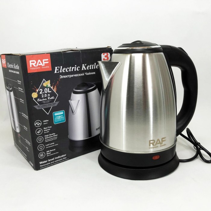 Чайник металевий для дому RAF R.7816 2 л 1500 Вт, Потужний чайник для кип'ятіння, Гарний електрочайник MV-47