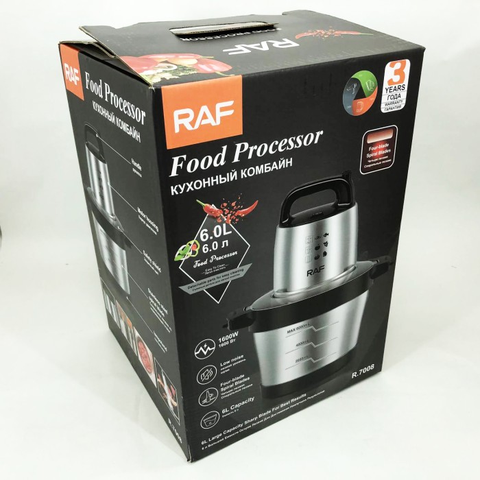 Побутовий подрібнювач продуктів для дому RAF R.7008 6 л 1600 Вт, Смузи TP-660 блендер мейкер