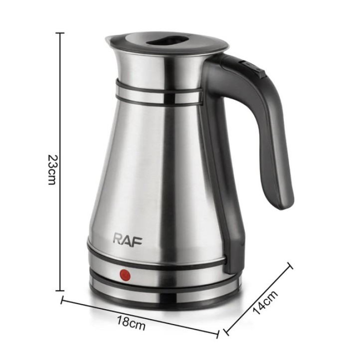Ергономічний електричний чайник RAF R.7963 1.5 л 1500 Вт, Тихий електричний чайник HF-90