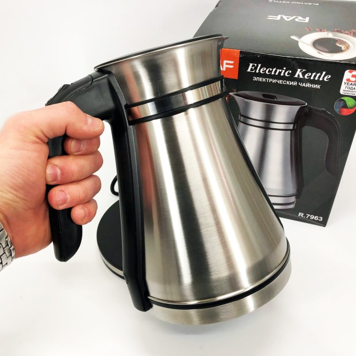 Ергономічний електричний чайник RAF R.7963 1.5 л 1500 Вт, Тихий електричний чайник HF-90
