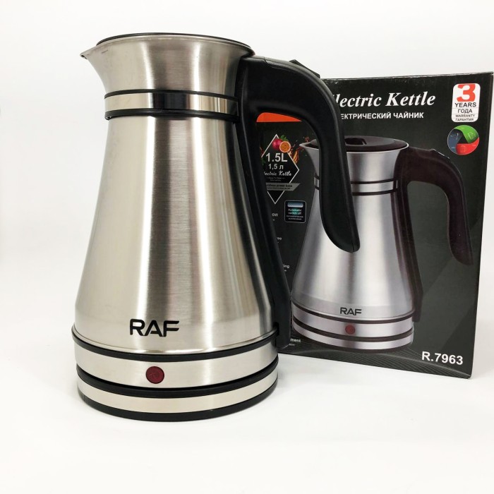 Ергономічний електричний чайник RAF R.7963 1.5 л 1500 Вт, Тихий електричний чайник HF-90