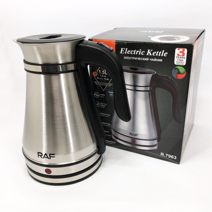 Ергономічний електричний чайник RAF R.7963 1.5 л 1500 Вт, Тихий електричний чайник HF-90
