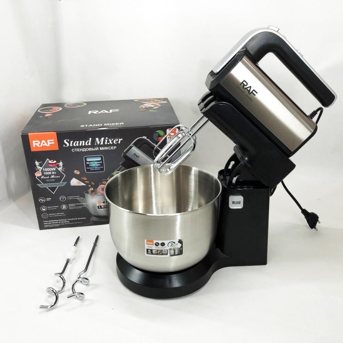 Міксер кухонний помічник RAF R.6652 1000 Вт 3.5 л, Міксер для кухонної роботи Домашній EC-77