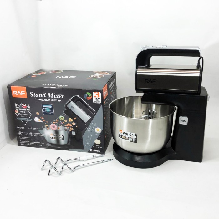 Міксер кухонний помічник RAF R.6652 1000 Вт 3.5 л, Міксер для кухонної роботи Домашній EC-77