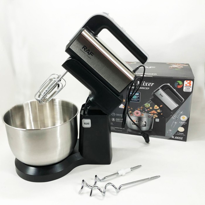 Міксер кухонний помічник RAF R.6652 1000 Вт 3.5 л, Міксер для кухонної роботи Домашній EC-77