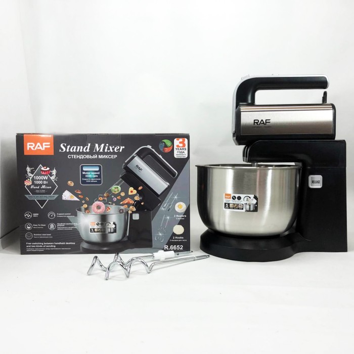 Міксер кухонний помічник RAF R.6652 1000 Вт 3.5 л, Міксер для кухонної роботи Домашній EC-77