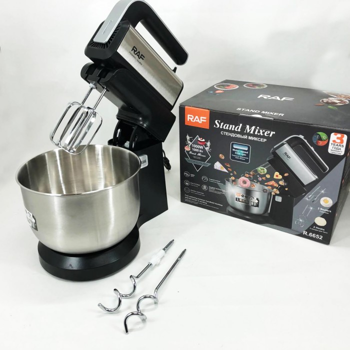 Міксер кухонний помічник RAF R.6652 1000 Вт 3.5 л, Міксер для кухонної роботи Домашній EC-77