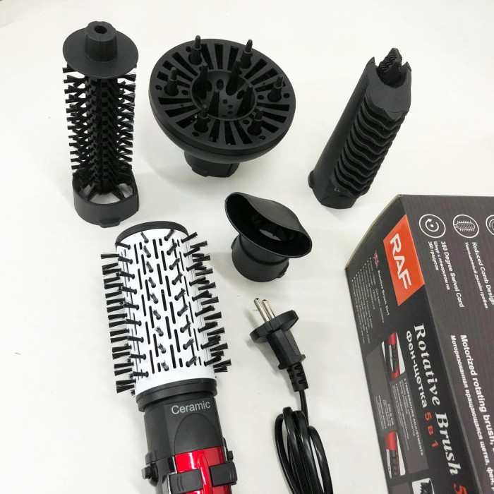 Розкладний фен для волосся RAF R.416 5 в 1 1200 Вт, Фен гребінець для укладання локонів XE-22