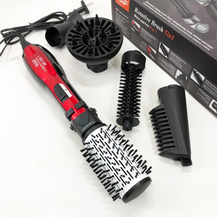 Розкладний фен для волосся RAF R.416 5 в 1 1200 Вт, Фен гребінець для укладання локонів XE-22