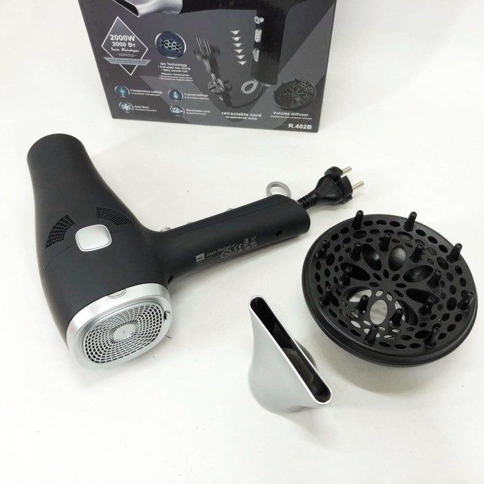 Фен для укладання середнього волосся, Фен з регульованою швидкістю і температурою DW-15