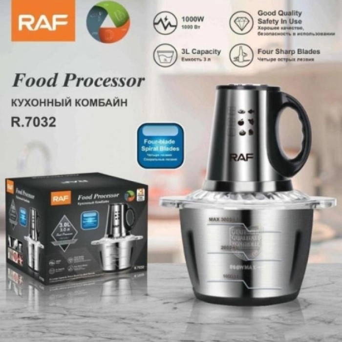 Подрібнювач з 4-ма лезами RAF R.7032 1000 Вт 3 л, Електричний блендер стаціонарний для смузі RG-98