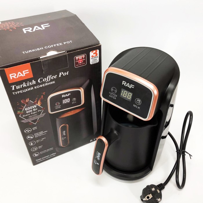Портативна електрична турка для кави RAF R.117 300 мл 600 Вт, Хороша електрична турка SW-49