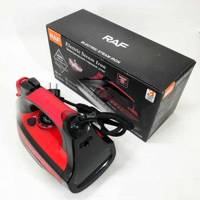 Потужна праска для швидкого прасування RAF R.1233 2200 Вт, Парова праска для різних типів тканин VS-11