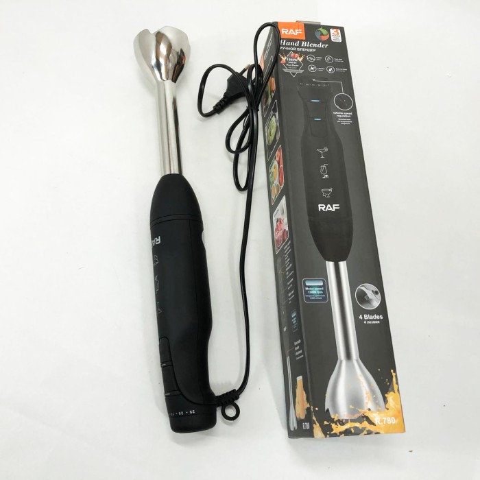 Гарний занурювальний блендер для дому RAF R.780 1500 Вт, Кухонний комбайн металевий NJ-90