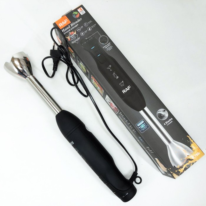 Хороший електричний блендер RAF, Гарний занурювальний блендер для дому, Подрібнювач для кухні металевий QO-25