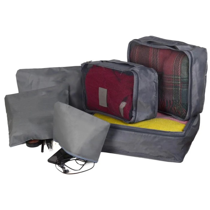 Набір дорожніх органайзерів 6 шт. Колір: сірий UO-25