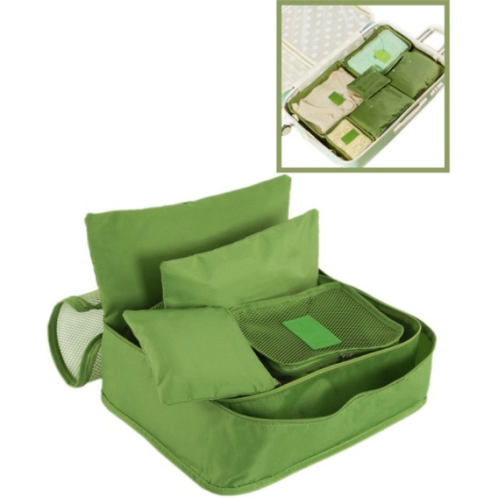 Набір дорожніх органайзерів 6 шт. Колір: зелений XI-13