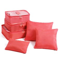 Набір дорожніх органайзерів 6 шт. Колір: рожевий ZQ-97