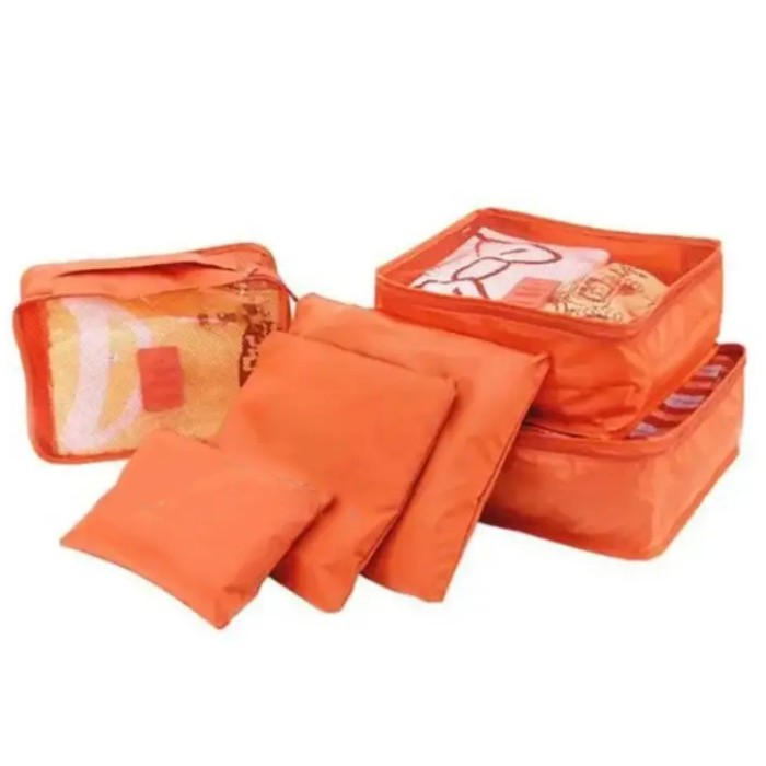 Набір дорожніх органайзерів 6 шт. Колір: оранжевий DR-55