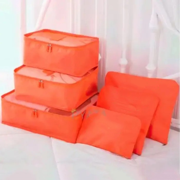 Набір дорожніх органайзерів 6 шт. Колір: оранжевий DZ-54