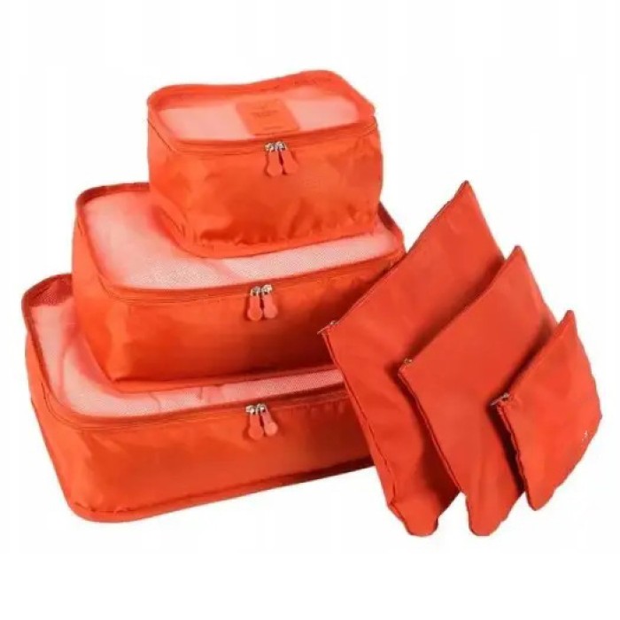 Набір дорожніх органайзерів 6 шт. Колір: оранжевий DZ-54