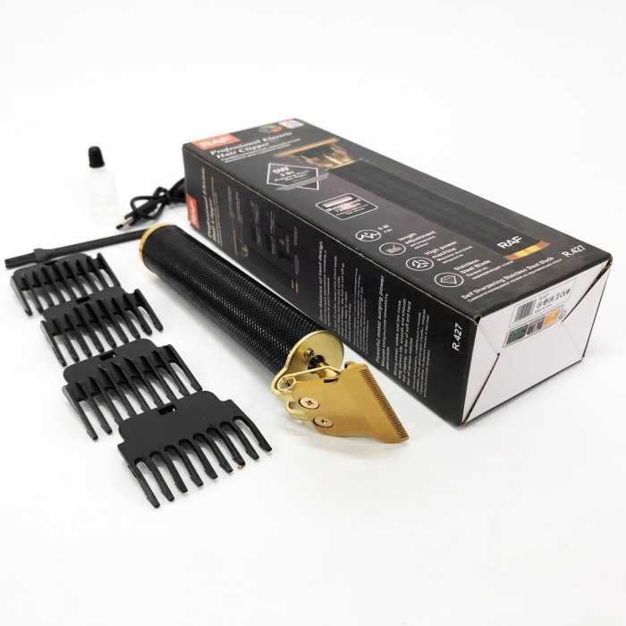 Машинки для стрижки професійні машини RAF R.427, Тример з регульованою довжиною, Тример для скронь KU-51