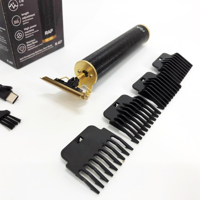 Машинки для стрижки професійні машини RAF R.427, Тример з регульованою довжиною, Тример для скронь KU-51